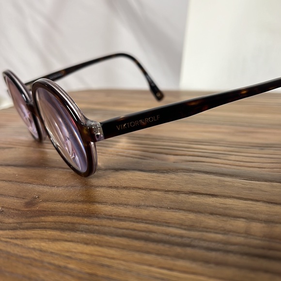 Viktor & Rolf Eye Glasses Frames - Tortoise Shell Round - Picture 2 of 6